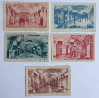 Набор спичечных этикеток "Метро", 5 шт, СССР (сост. на фото)