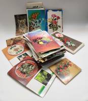 Набор открыток 250 шт СССР Цветы Праздники Рецепты Животные разные