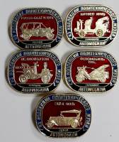 Набор значков знаков (5 шт.) СССР "Автомобили" На булавке 