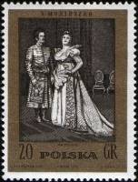 (1972-035) Марка Польша "Графиня (опера)"    100 лет со дня смерти Станислава Монюшко I Θ
