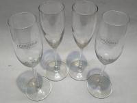 Набор бокалов для шампанского стекло 4 шт (сост. на фото)