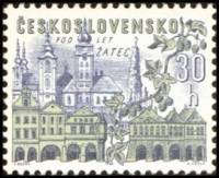 (1965-008) Марка Чехословакия "Жатец"    Исторические города I Θ