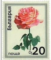 (1970-034) Марка Болгария "Чайная роза"   Розы II Θ