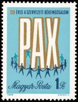 (1969-049) Марка Венгрия "Эмблема"    20 лет Движению сторонников мира I Θ