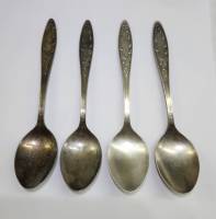 Ложки столовые  4 шт МНЦ мельхиор (сост. на фото)