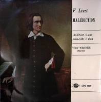 Пластинка виниловая Ф. Лист Tibor Wehner Легенда Баллада  Qualiton 300 мм. Excellent