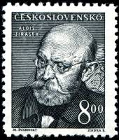 (1949-86) Марка Чехословакия "А. Йирасек"    Писатели (Стандартный выпуск) II Θ