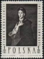 (1959-019) Марка Польша "Мадам де Романет (Г. Родаковский)"   Живопись Польши III Θ