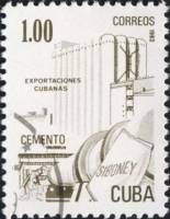 (1982-025) Марка Куба "Цемент"    Товары на экспорт. Стандартный выпуск III O