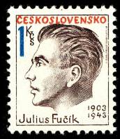 (1983-003) Марка Чехословакия "Ю. Фучик"    Личности III O