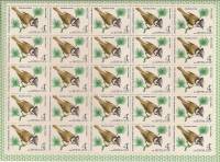 1979-072  Листы (100 шт по 25м 5х5) СССР Хохлатая синица   Птицы III O