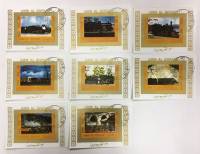 --  Набор марок Кайвайн 8 шт.  Гашёные , III Θ