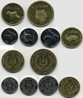 2012 6 монет 5 2 1 рубль 50 20 10 копеек Набор Чеченская республика Фауна    UNC