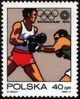 (1972-011) Марка Польша "Бокс"    Летние Олимпийские игры 1972, Мюнхен I Θ
