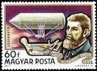 (1977-069) Марка Венгрия "Дэвид Шварц"    История авиации II Θ