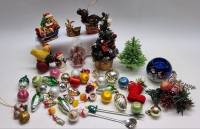 Новогодние елочные украшения 49 штук СССР и новые миниатюрные Елочка СССР пластик