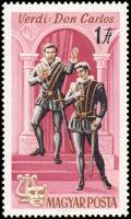 (1967-060) Марка Венгрия "Дон Карлос"    Сцены из известных опер II Θ