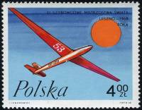 (1968-031) Марка Польша "Тип 'Тюлень'"   11-й Чемпионат мира планеристов II Θ