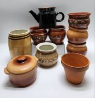 Горшки 8 шт Чайник без крышки и Банка керамика (10 предметов)