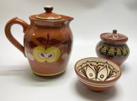 Кувшин + сахарница + пиала, керамика