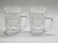 Пивные квасные кружки 2 штуки хрусталь СССР высота 12 см, диаметр 8 см