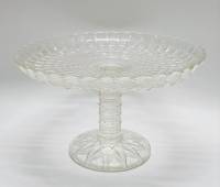 Фруктовница на ножке стекло СССР 13 х 21.5 см