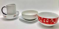 Посуда тарелки, салатники, кружка, 5 предметов