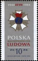 (1984-031) Марка Польша "Орден Трудового знамени первой степени"    40-летие Польской народной респу