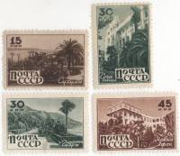 1946-31-34 Серия Набор марок 4 шт СССР  Курорты Кавказа III O