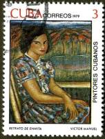 (1979-043) Марка Куба "Портрет Энмиты"    Картины Виктора Мануэля Гарсии III Θ