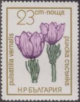 (1972-068) Марка Болгария "Прострел весенний"   Цветы под охраной I Θ