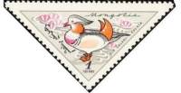 (1961-007) Марка Монголия "Мандаринка"    Птицы Монголии III O