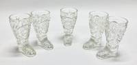 Стопки сапожок, хрусталь, 5 шт