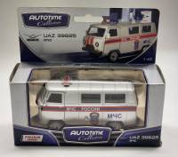 Модель автомобиля UAZ УАЗ 39625 МЧС России Буханка в коробке-блистере Autotime 1:43