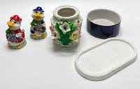 Банка + чашка + набор для специй + подставка, керамика
