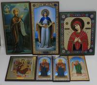 Набор икон, 7 шт., на оргалите, Софрино (сост. отл.)