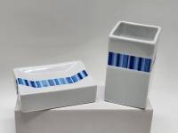 Мыльница и стакан для зубных щеток керамика Wenko