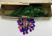 Ёлка искусственная 80 см + игрушки шары 48 шт