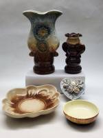 Вазы 2 шт блюдо шкатулка сердце и розетка керамика блюдо СССР