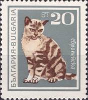 (1967-027) Марка Болгария "Европейская"   Домашние кошки II O