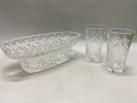 Салатник и 2 стакана, хрусталь
