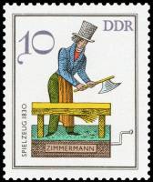 (1982-103) Марка Германия (ГДР) "Циммерман"    Исторические игрушки II Θ