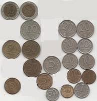 1991-1993 ММД и ЛМД, 20 монет от 10 коп до 100 руб Набор монет Россия    VF