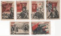 1938-09-12 14 15 Серия Набор марок 6 шт СССР  20 лет Красной Армии и ВМФ II Θ