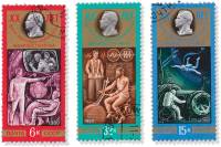 1980-078-80 085 086 Серия Набор марок 3 шт СССР  Центр подготовки им Ю.А. Гагарина 20 лет III Θ