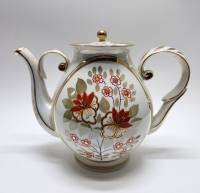 Чайник заварочный доливной фарфор перламутр