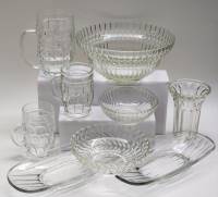 Пивные квасные кружки Салатник Селедочница Ваза праздничн сервировка винтаж СССР стекло 9 предметов