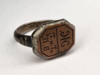 Перстень старинный интересная печать печатка 19 век Размер 21-23мм