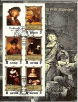 (1983-022) Блок марок  Северная Корея "Картины"   Картины Рембрандта III Θ