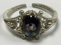 Кольцо "Финифть", серебрение (сост. на фото)